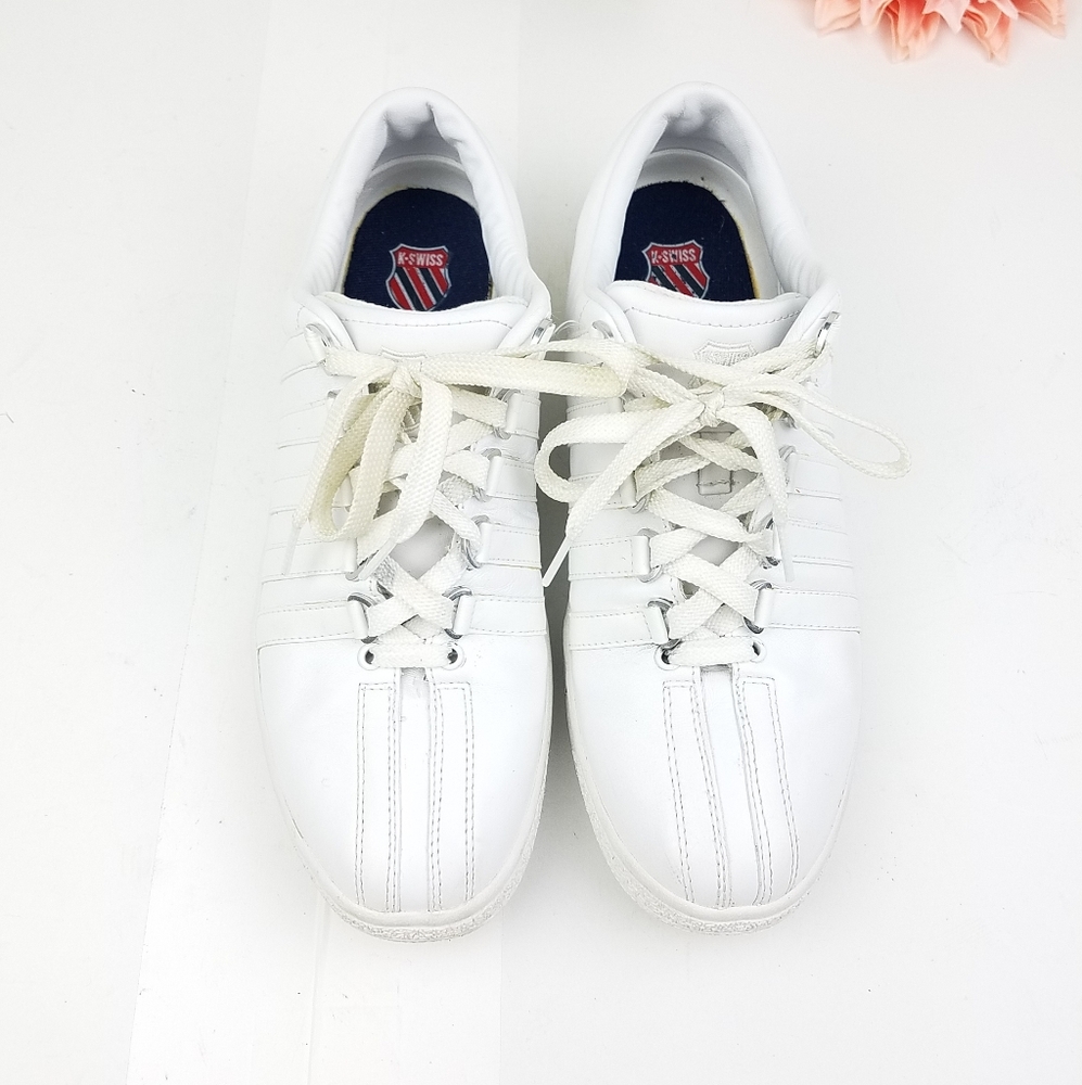 K Swiss men's classic white sneakers size 10
